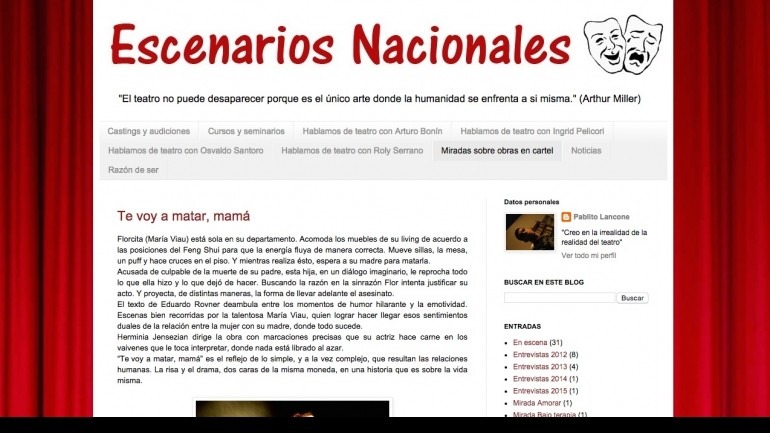 Pablo Lancone: “Hacemos teatro independiente desde un blog independiente”