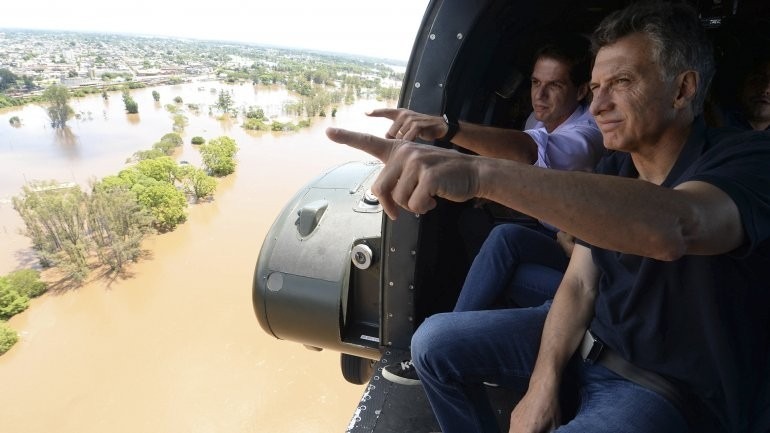 Macri viaja a Entre Ríos por las inundaciones